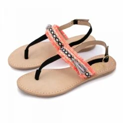 Sandales Plates à Bride Orteil En Cuir Femme INITIALE PARIS -Dockers by Gerli Soldes Magasin sandales plates a bride orteil en cuir femme initiale paris 7