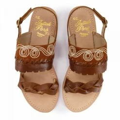 Sandales Plates à Brides En Cuir Femme INITIALE PARIS -Dockers by Gerli Soldes Magasin sandales plates a brides en cuir femme initiale paris 4