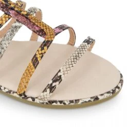 Sandales Plates à Brides Façon Python Femme MARIAMARE -Dockers by Gerli Soldes Magasin sandales plates a brides facon python femme mariamare 3