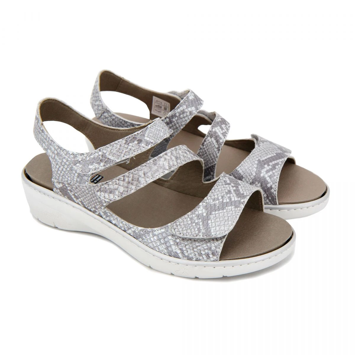 Sandales Plates Compensées F0550 Brides Python Femme FLUCHOS 4 Sandales Plates Compensées F0550 Brides Python Femme FLUCHOS – Image 2