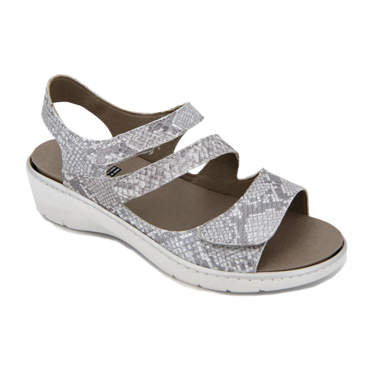 Sandales Plates Compensées F0550 Brides Python Femme FLUCHOS 3 Sandales Plates Compensées F0550 Brides Python Femme FLUCHOS