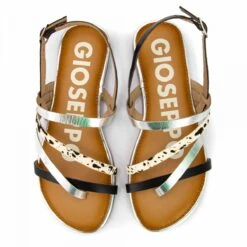 Sandales Plates En Cuir à Brides Noir Femme GIOSEPPO -Dockers by Gerli Soldes Magasin sandales plates en cuir a brides noir femme gioseppo 2