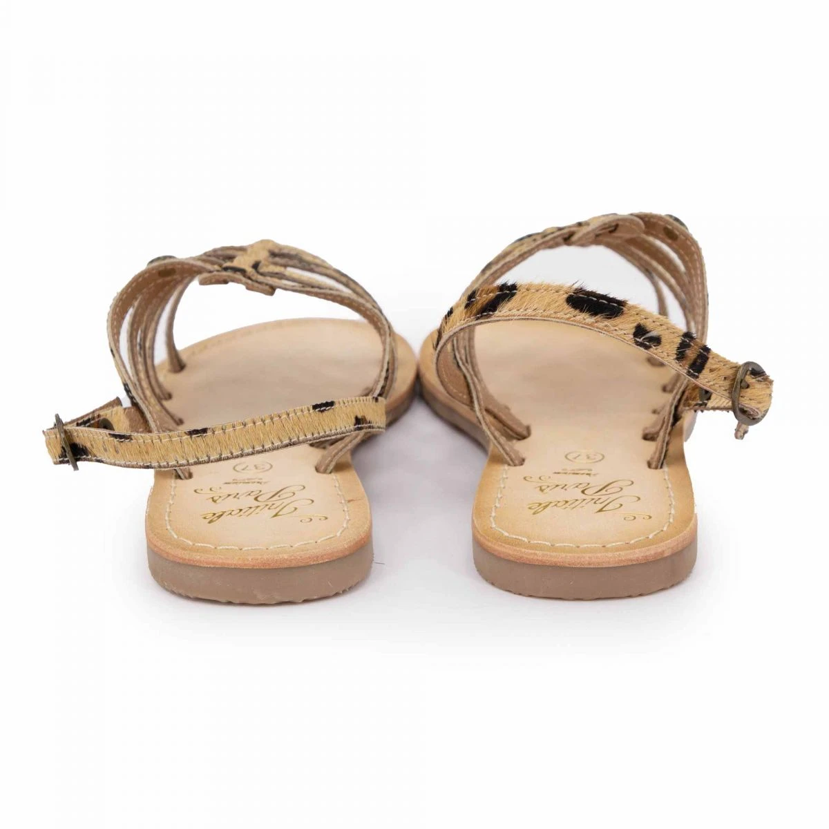 Sandales Plates En Cuir Léopard Femme INITIALE PARIS 7 Sandales Plates En Cuir Léopard Femme INITIALE PARIS – Image 5