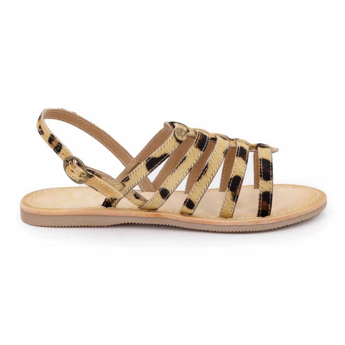 Sandales Plates En Cuir Léopard Femme INITIALE PARIS 3 Sandales Plates En Cuir Léopard Femme INITIALE PARIS