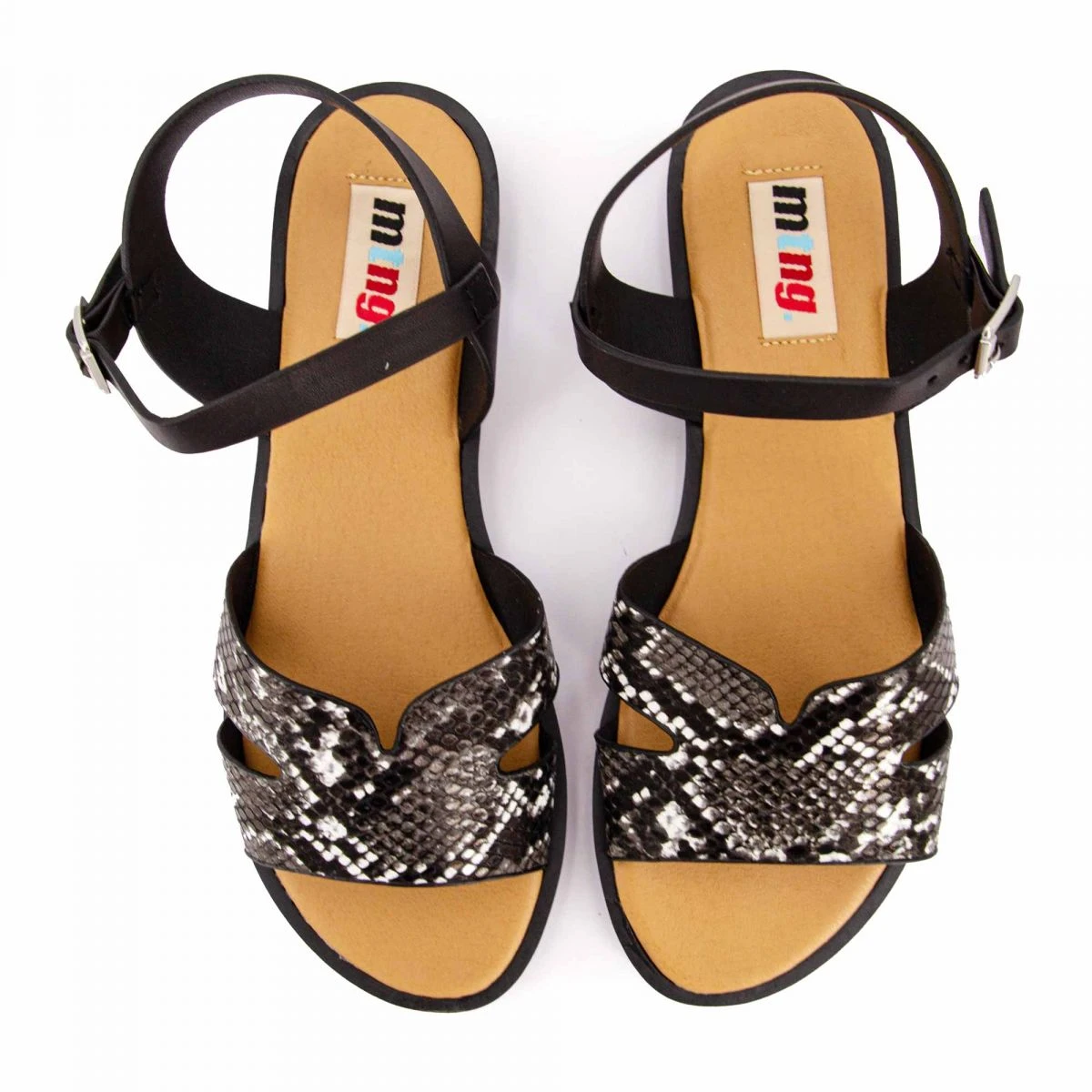 Sandales Plates Façon Python Femme MTNG 6 Sandales Plates Façon Python Femme MTNG – Image 5