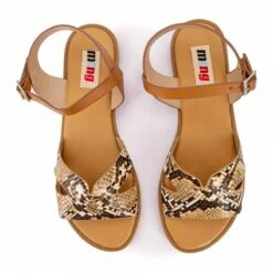 Sandales Plates Façon Python Femme MTNG 17 Sandales Plates Façon Python Femme MTNG -Dockers by Gerli Soldes Magasin sandales plates facon python femme mtng 5