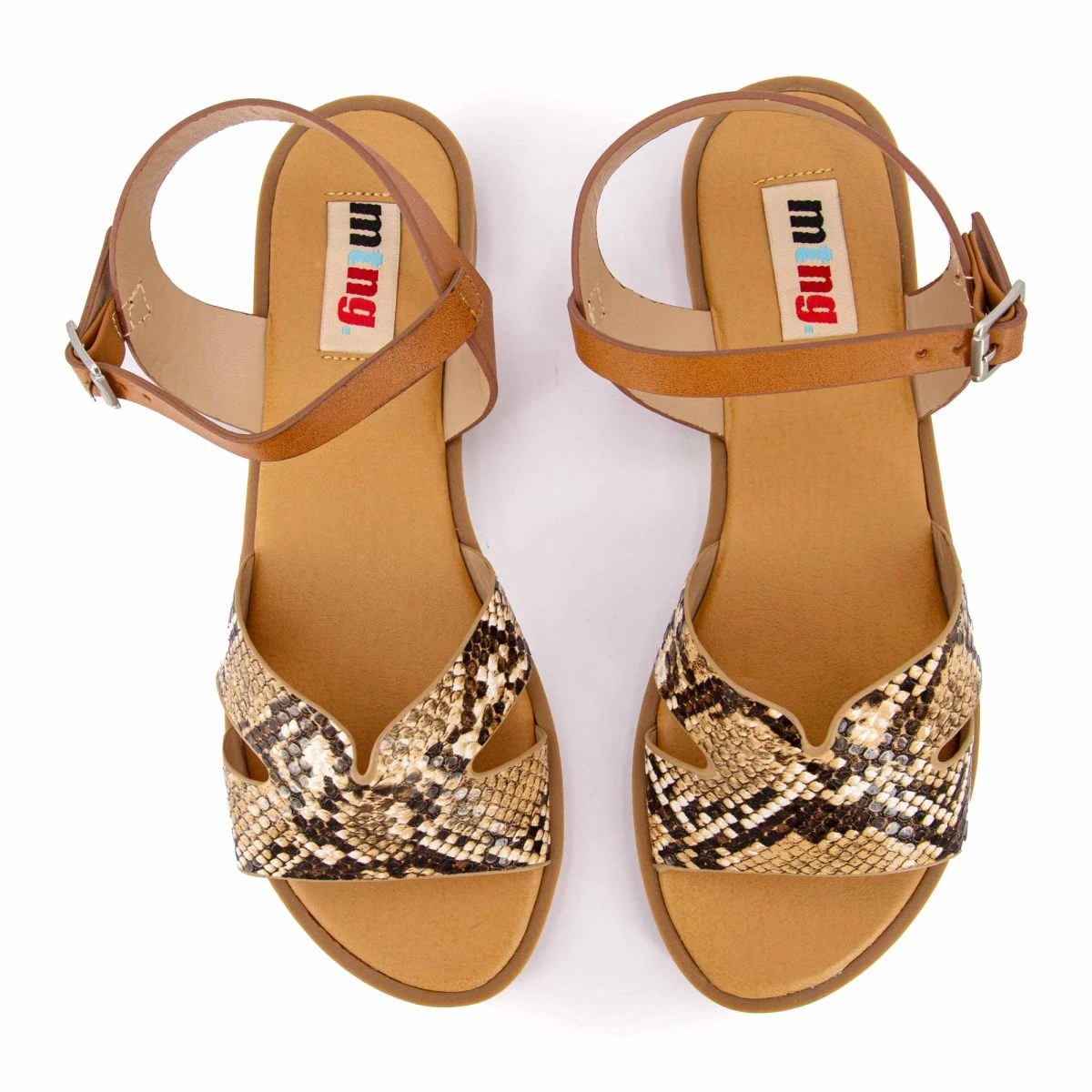 Sandales Plates Façon Python Femme MTNG 7 Sandales Plates Façon Python Femme MTNG – Image 6