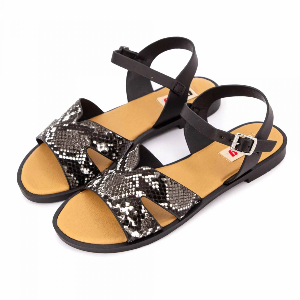 Sandales Plates Façon Python Femme MTNG 8 Sandales Plates Façon Python Femme MTNG – Image 7