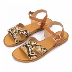 Sandales Plates Façon Python Femme MTNG 19 Sandales Plates Façon Python Femme MTNG -Dockers by Gerli Soldes Magasin sandales plates facon python femme mtng 7