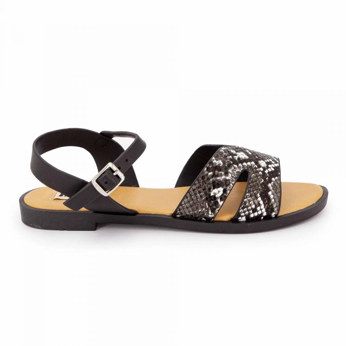 Sandales Plates Façon Python Femme MTNG 2 Sandales Plates Façon Python Femme MTNG