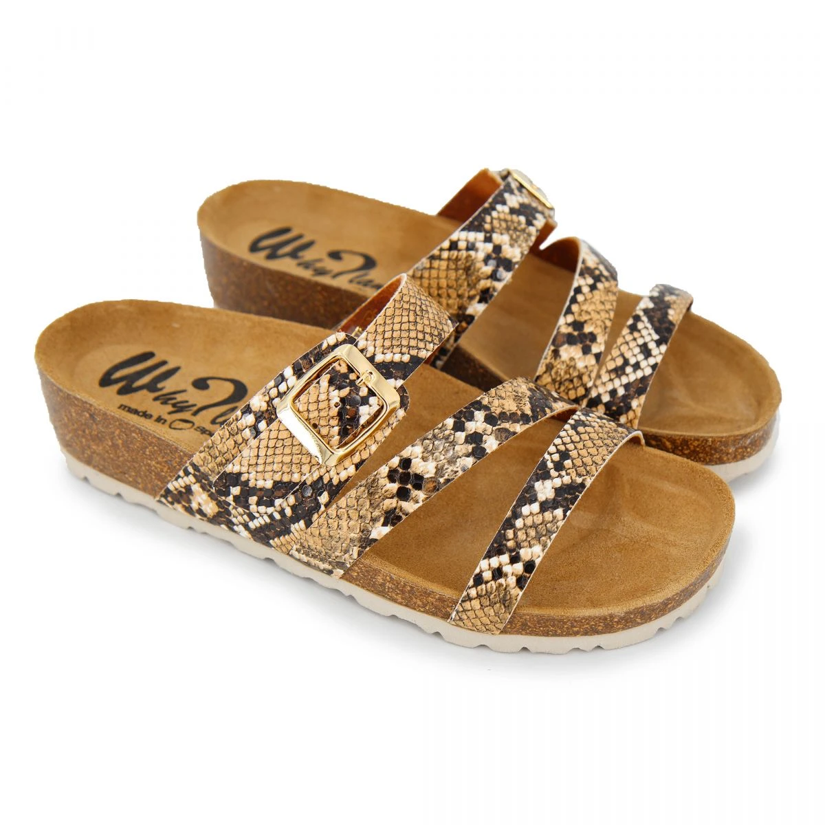 Sandales Plates Python Multi-brides Boucle Femme WHY LAND 4 Sandales Plates Python Multi-brides Boucle Femme WHY LAND – Image 2