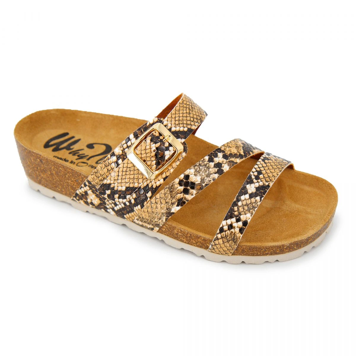 Sandales Plates Python Multi-brides Boucle Femme WHY LAND 3 Sandales Plates Python Multi-brides Boucle Femme WHY LAND