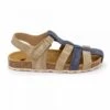 Sandales Spartiates Taupe Et Bride Bleue Enfant BIOSTOCK -Dockers by Gerli Soldes Magasin sandales spartiates taupe et bride bleue enfant biostock