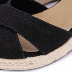 Sandales Talon Compensé Textile En Paille Noir T36-41 Femme TOM TAILOR -Dockers by Gerli Soldes Magasin sandales talon compense textile en paille noir t36 41 femme tom tailor 3