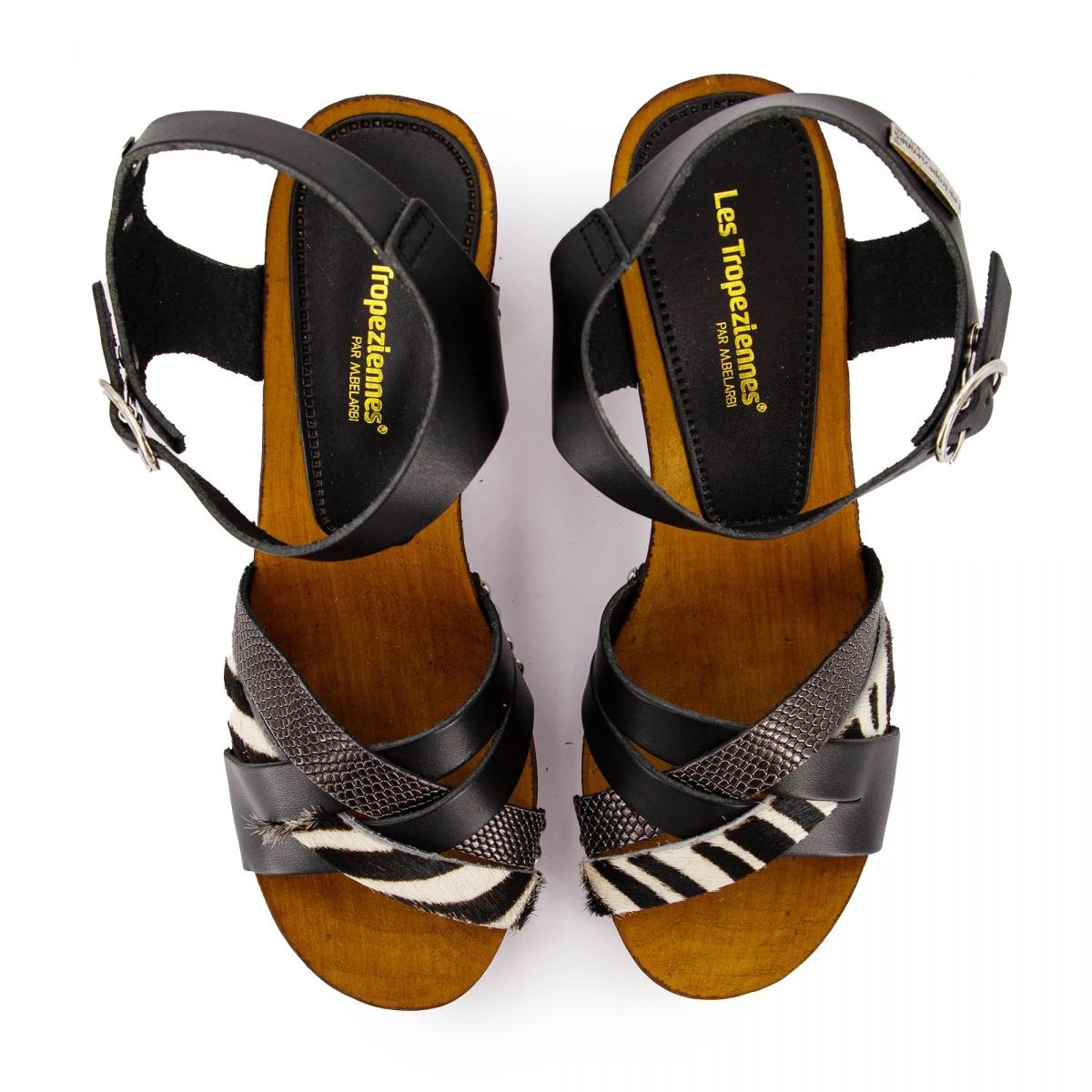 Sandales Talons à Brides Motif Zèbre Et Croco Vanina T36/40 Femme LES TROPEZIENNES PAR M.BELARBI 5 Sandales Talons à Brides Motif Zèbre Et Croco Vanina T36/40 Femme LES TROPEZIENNES PAR M.BELARBI – Image 3