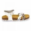 Sandales Triple Bride Blanche Tressée Argentée Et Motif Léopard Enfant BIOSTOCK -Dockers by Gerli Soldes Magasin sandales triple bride blanche tressee argentee et motif leopard enfant biostock