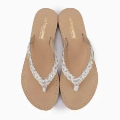 Tong Diamina Blanc-or T36-41 C063189 Femme LES TROPEZIENNES PAR M.BELARBI -Dockers by Gerli Soldes Magasin tong diamina blanc or t36 41 c063189 2