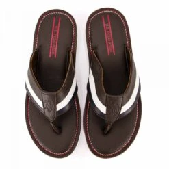 Tongs Cuir Chocolat Brun Mylo 001m Homme US POLO -Dockers by Gerli Soldes Magasin tongs cuir chocolat brun mylo 001m 2