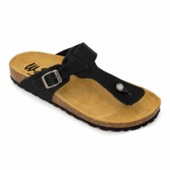 Tongs Cuir Toile Légère Homme WHY LAND