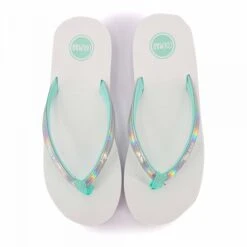 Tongs Holographique Flipflop 35-42 Blanc/vert D'eau Femme COLMAR -Dockers by Gerli Soldes Magasin tongs holographique flipflop 35 42 blanc vert d eau femme colmar 2